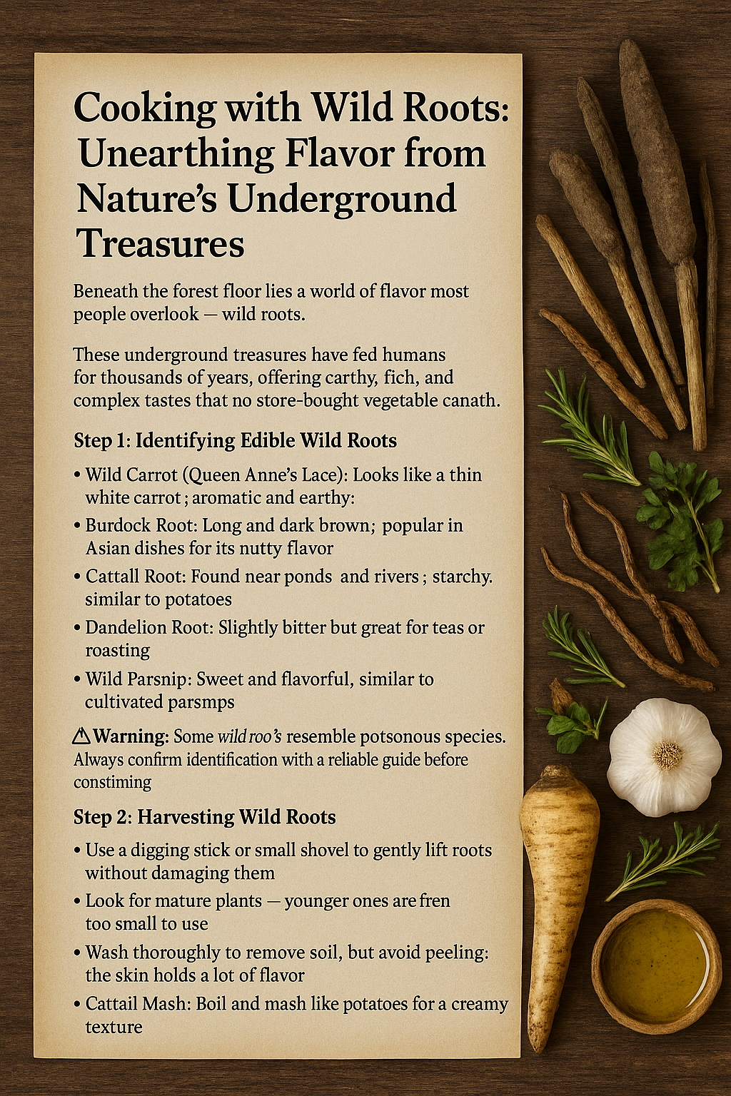 Cooking with Wild Roots: Unearthing Flavor from Nature’s Underground Treasures